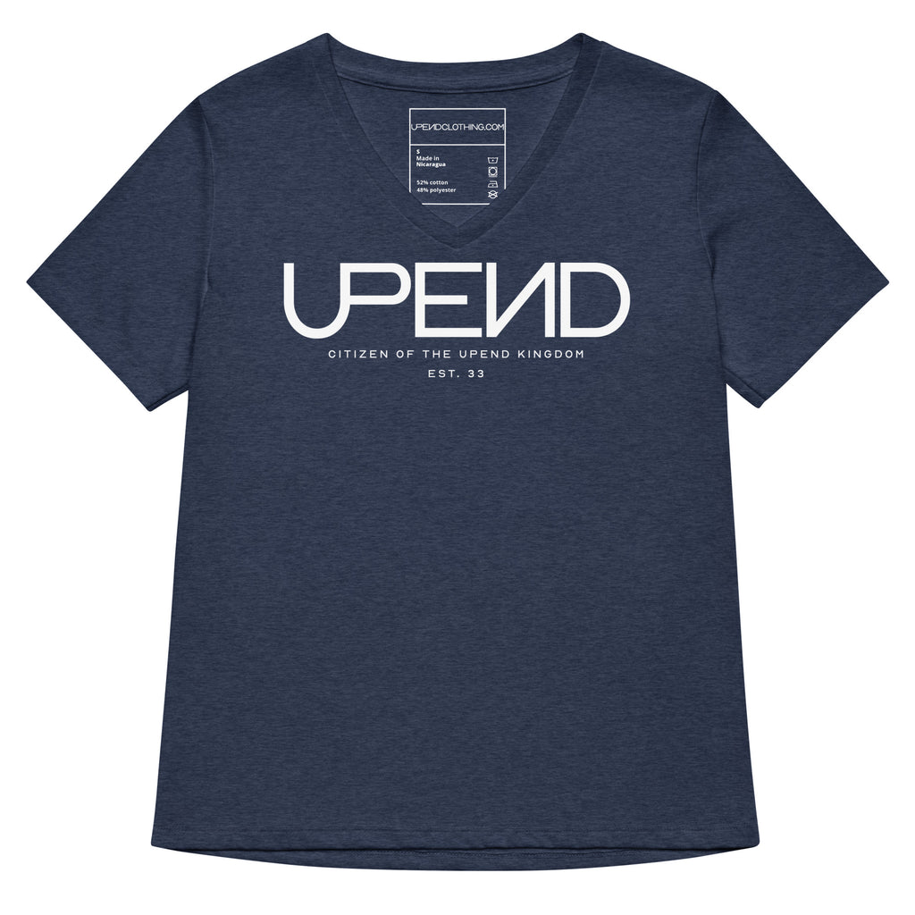 Women’s Upend “Message” V-Neck T-shirt image 3