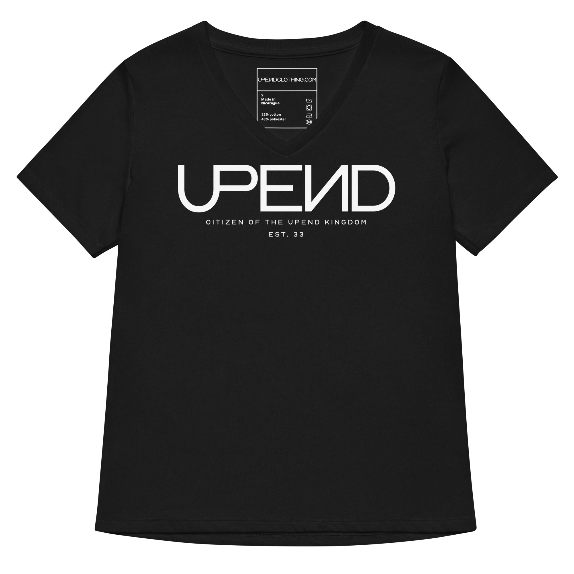 Women’s Upend “Message” V-Neck T-shirt image 1