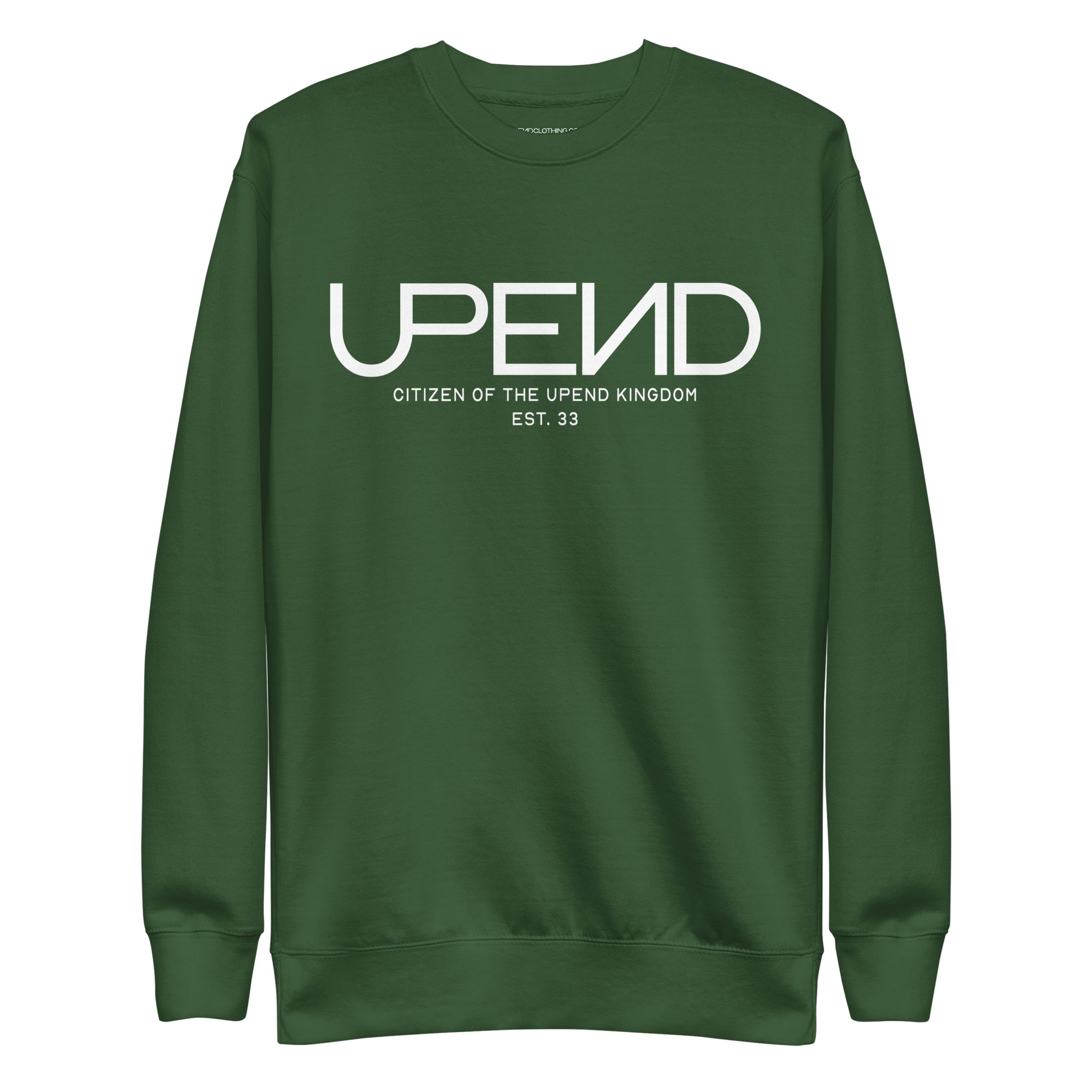 Upend Men’s Message Sweatshirt - Forest Green, M image