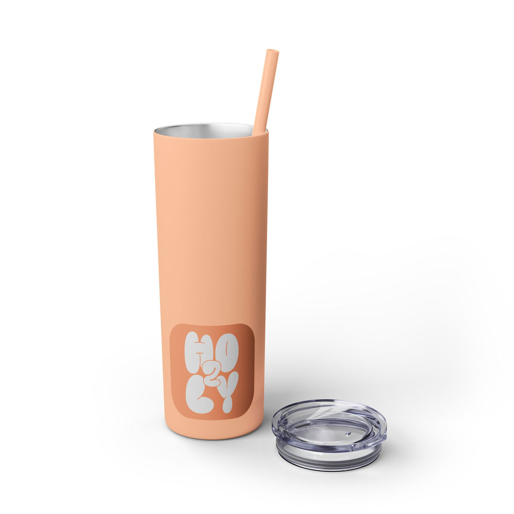 UPEND H(2)OLY Skinny Tumbler with Straw, 20oz - Blush image