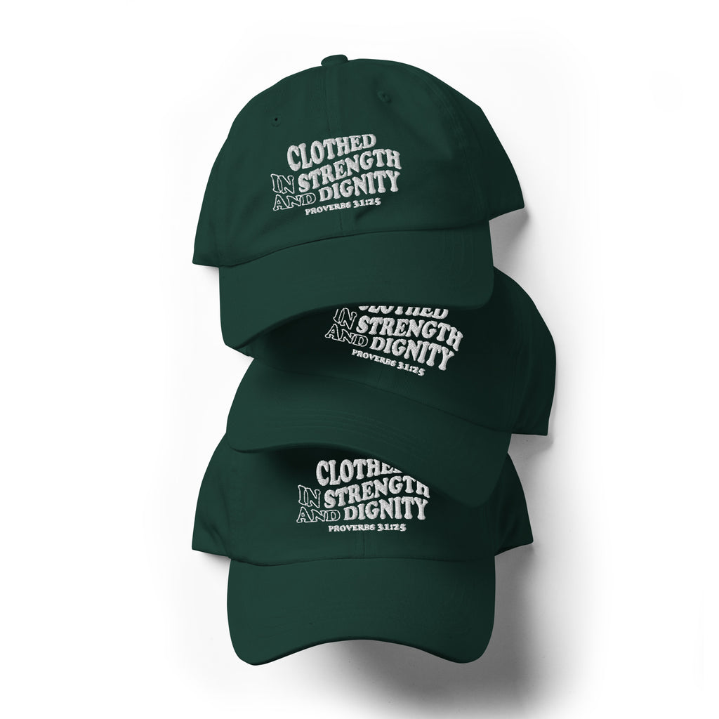Clothed in Strength & Dignity Hat - Spruce image