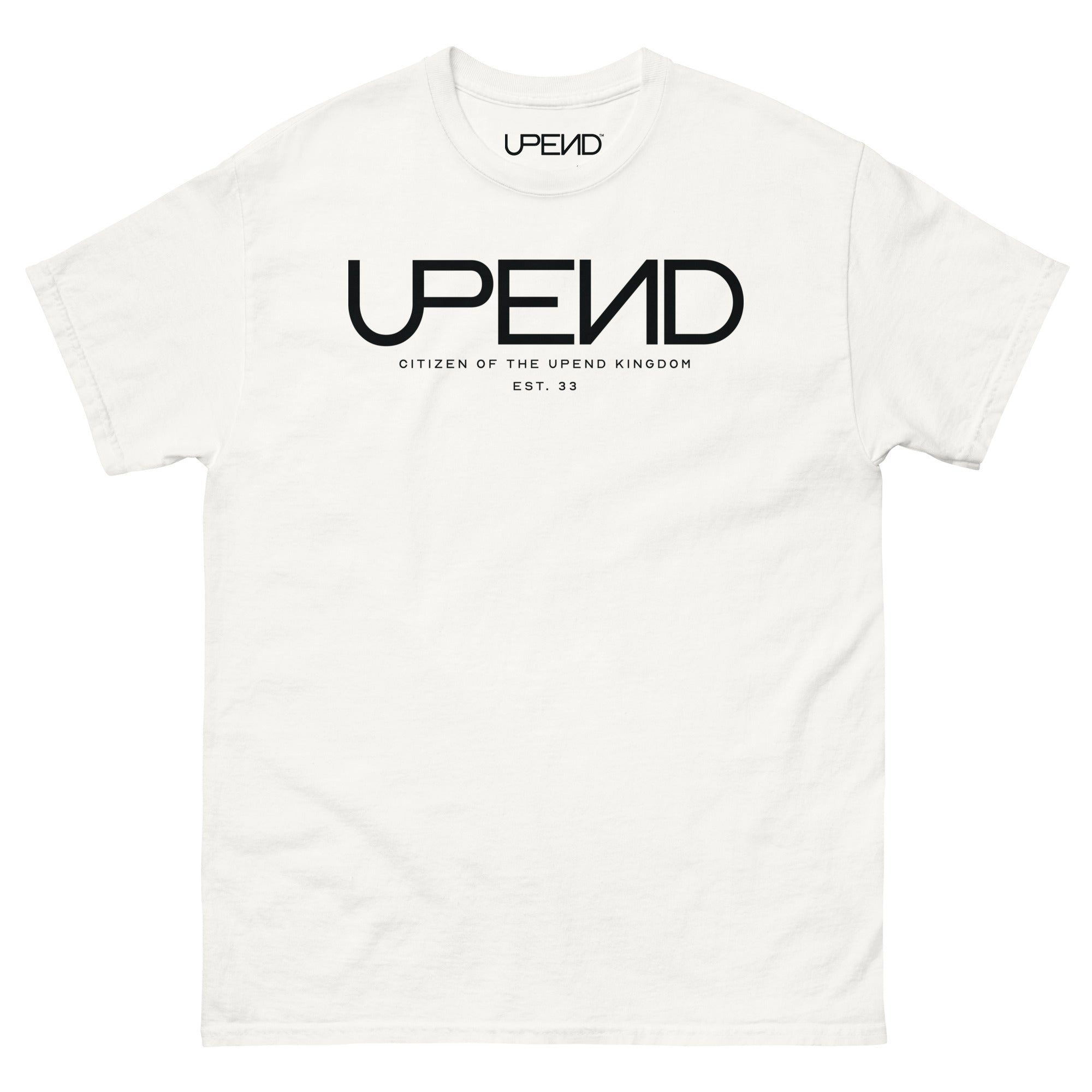 Upend Men’s “Message” tee - White, M image