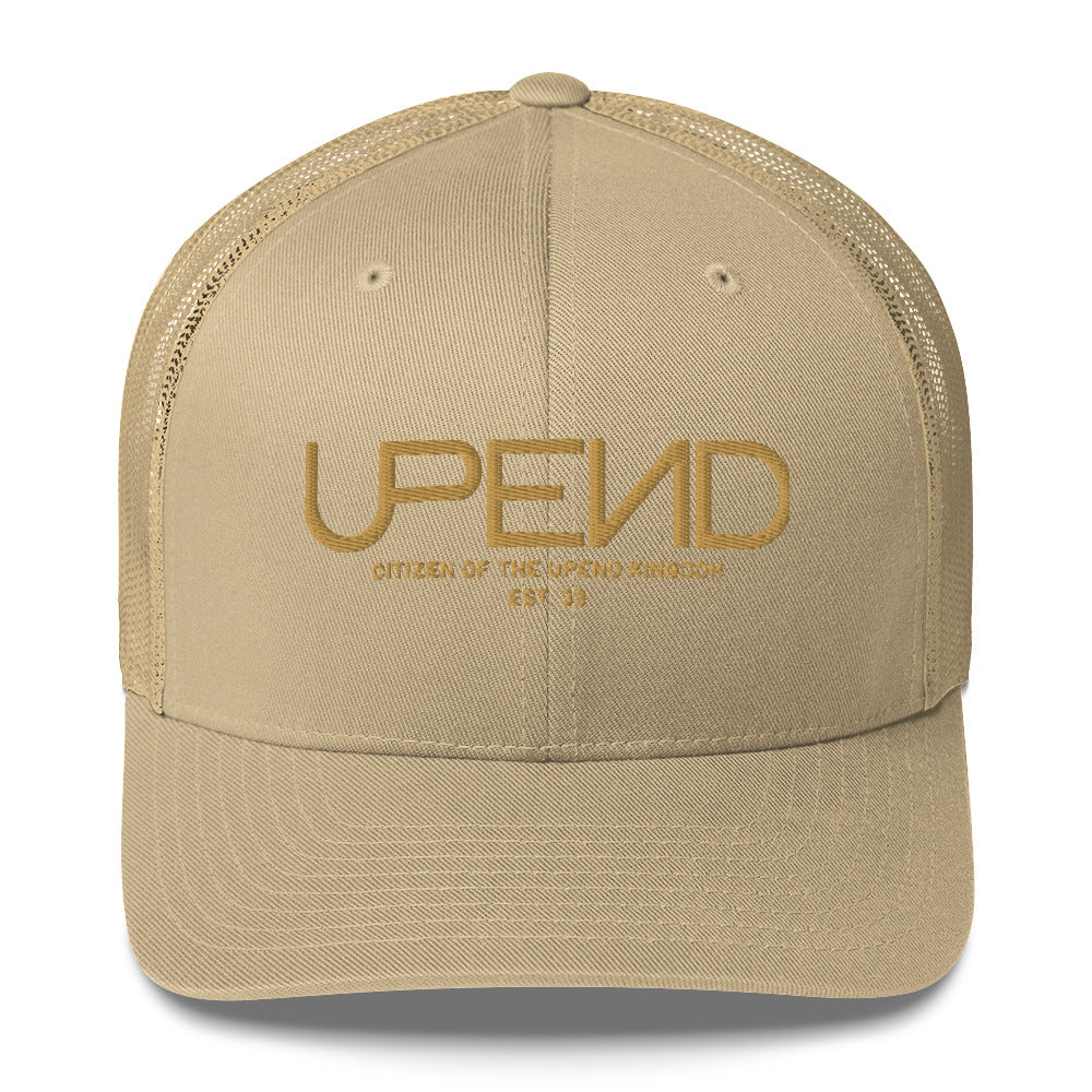Upend “Message” Trucker Cap - Khaki image