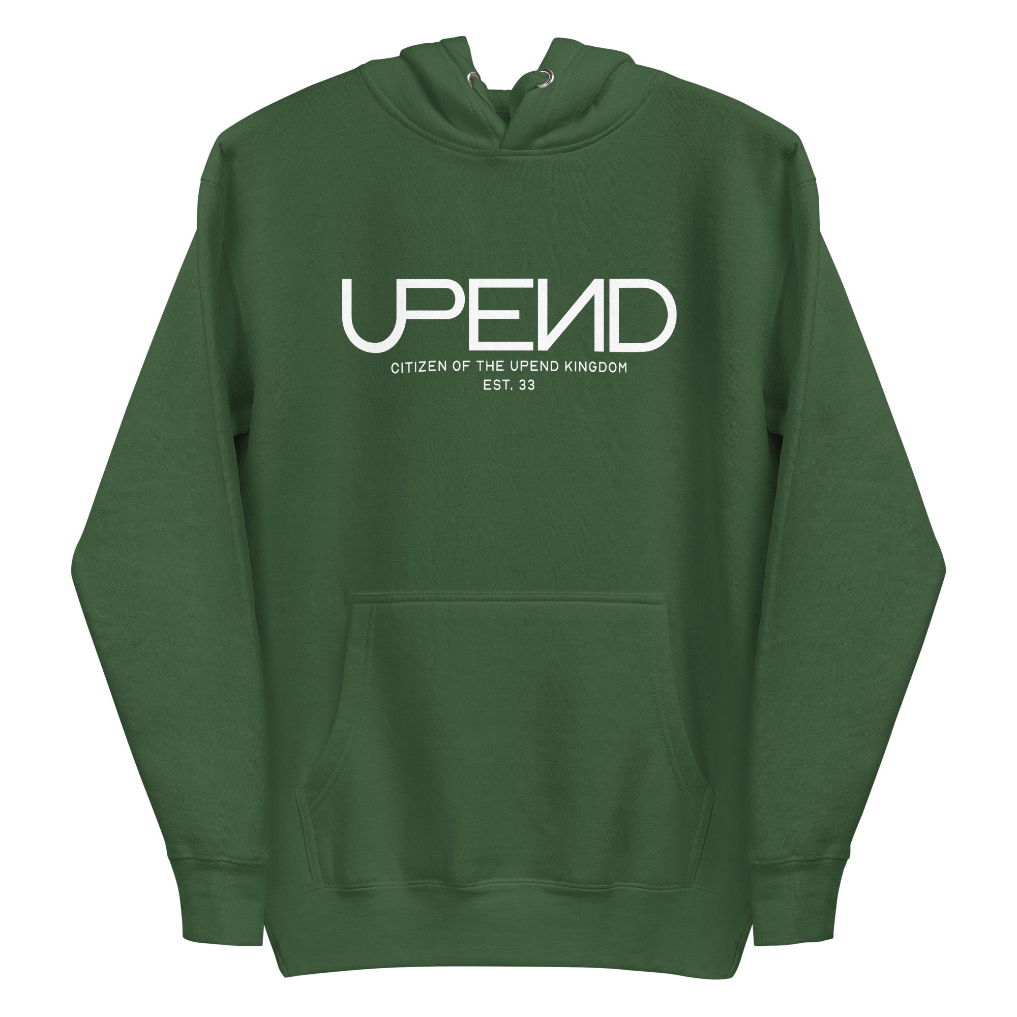 Upend Unisex “Message” Hoodie - Forest Green, S image