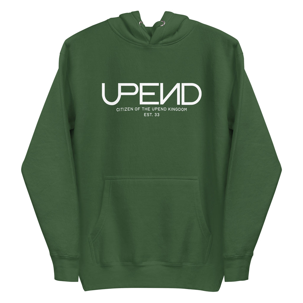 Upend Unisex “Message” Hoodie - Forest Green, M image